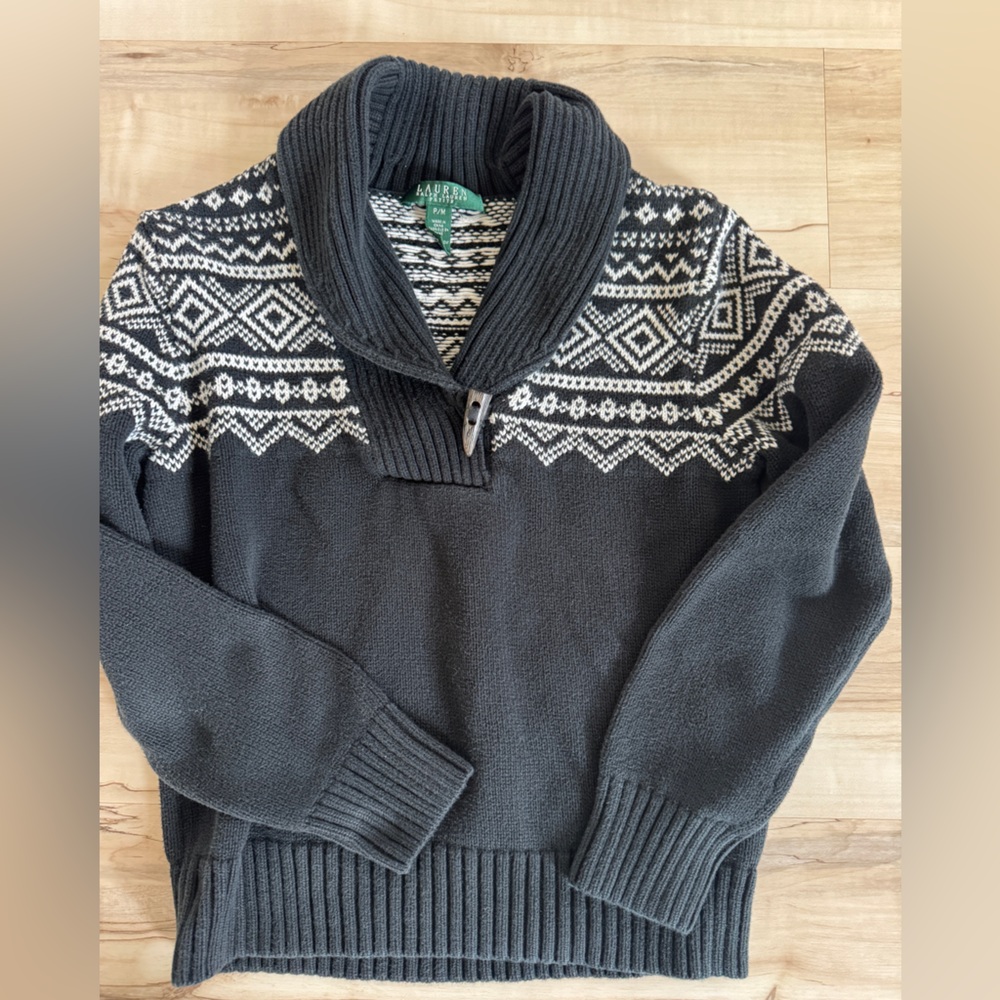 Ralph Lauren Women’s Fair Isle Patterned Pullover Sweater Size PM